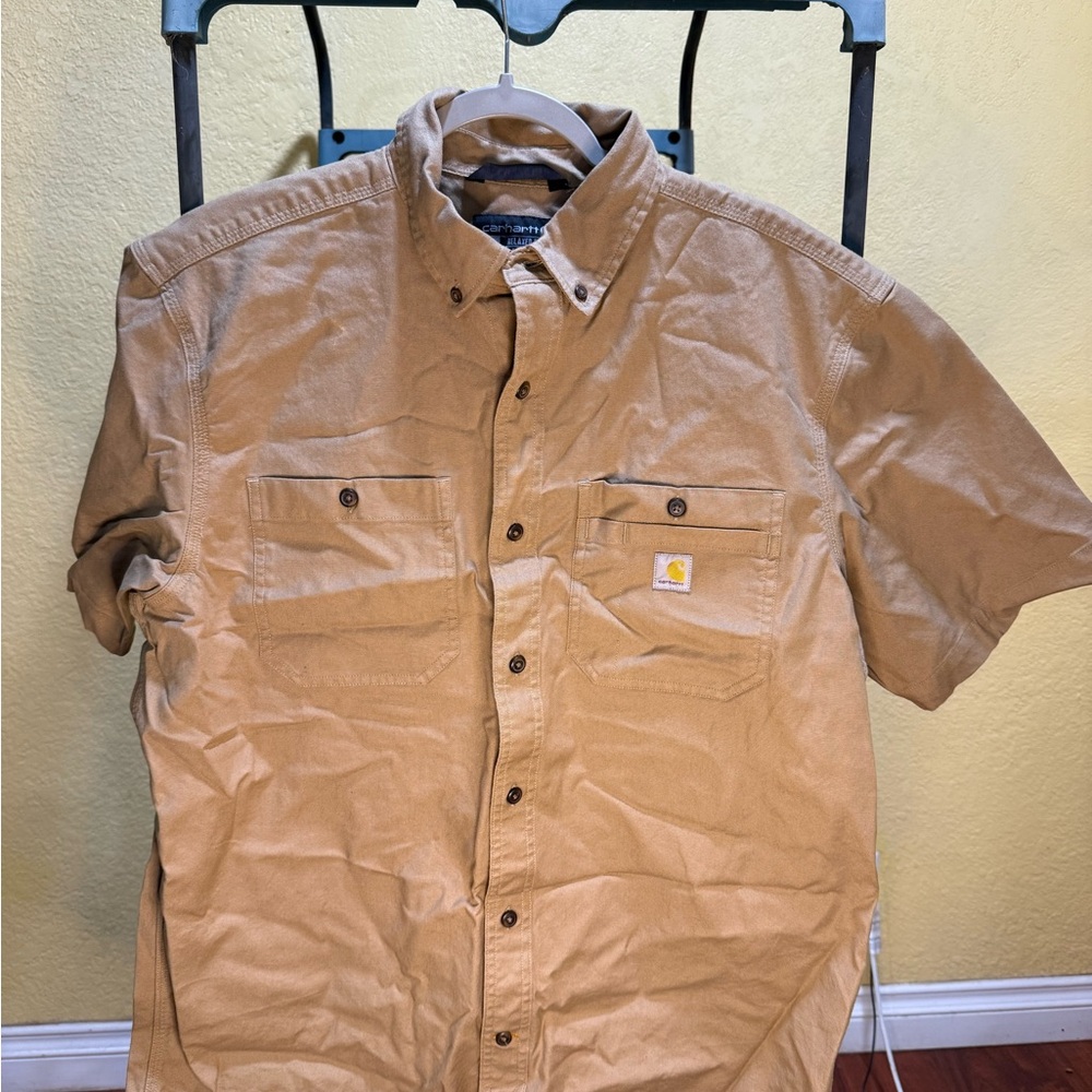 Carhartt Men's Tan Button Down Shirt